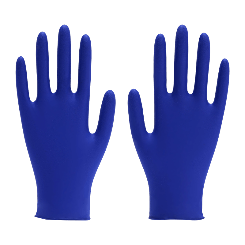 9 inch M Biosafety Protection Fingertip-Textured Nitrile Gloves