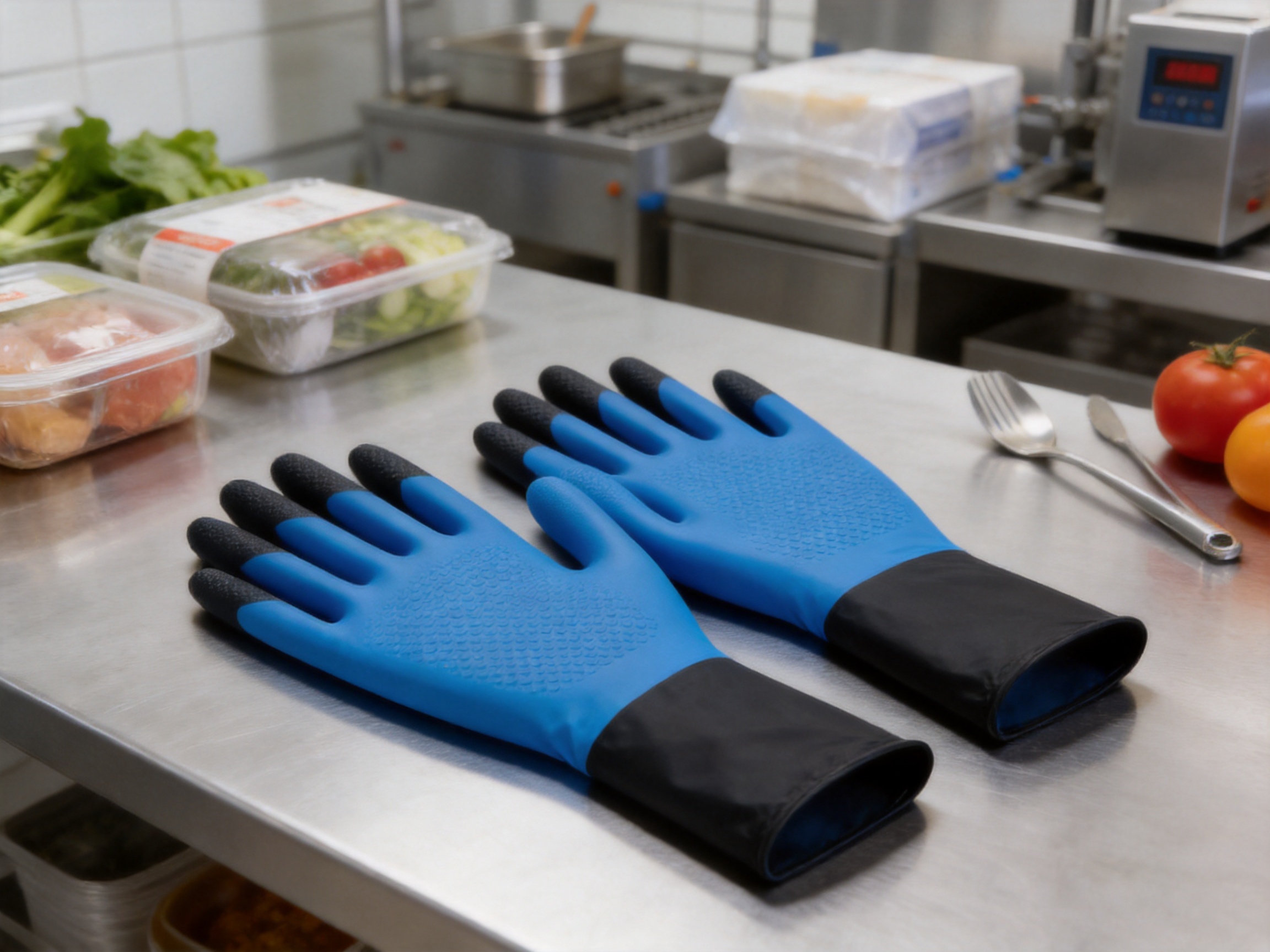 12-Inch L Food-Grade Textured Nitrile Gloves: Reliable Protection, Grip, and Scalable Manufacturing
