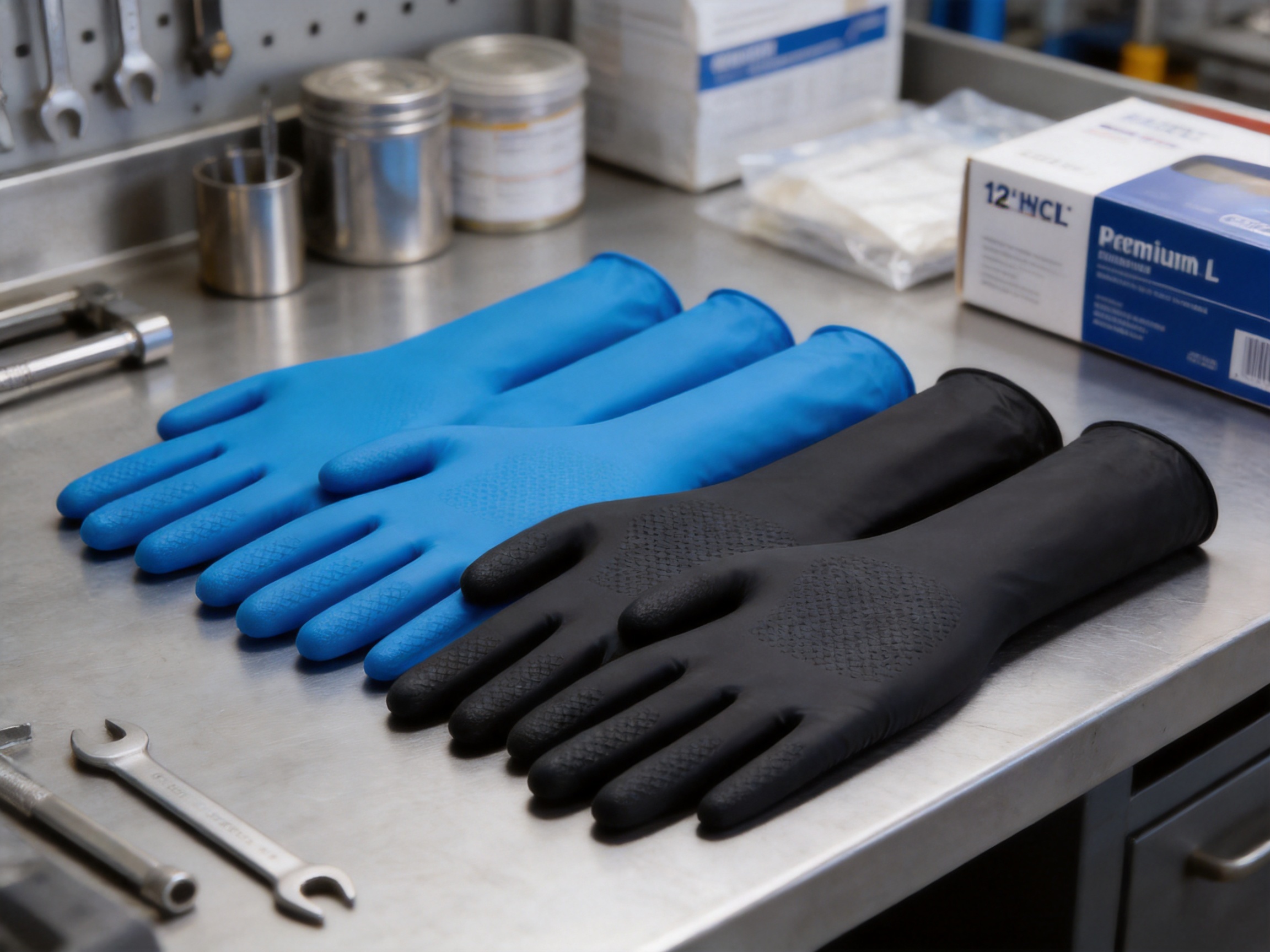12-Inch L Industrial Powdered Nitrile Gloves: Reliable Protection, Efficient Manufacturing, and Customizable Supply