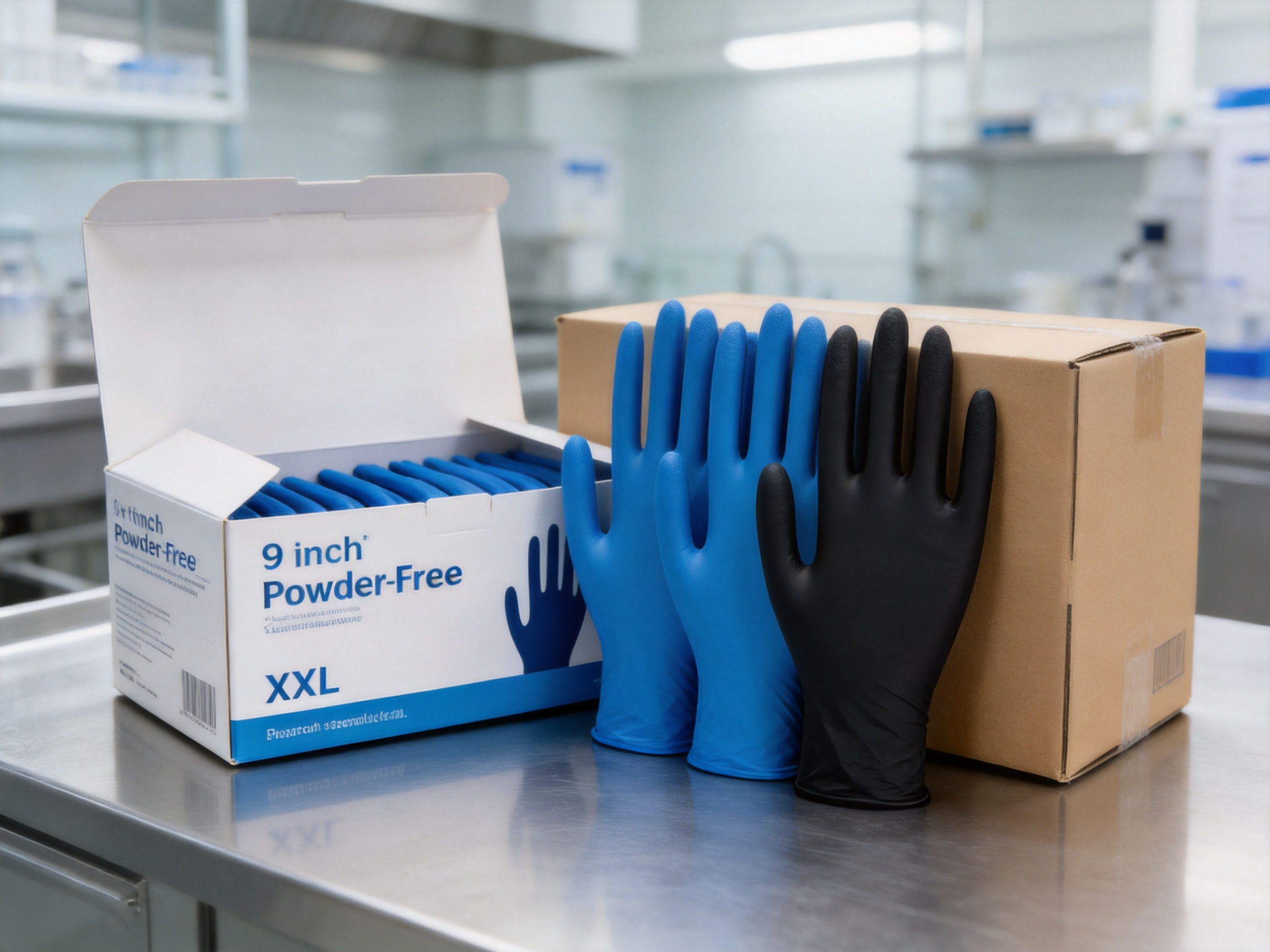 9-Inch XXL Biosafety Protection Powder-Free Nitrile Gloves: Performance, Manufacturing Excellence, and Application Value