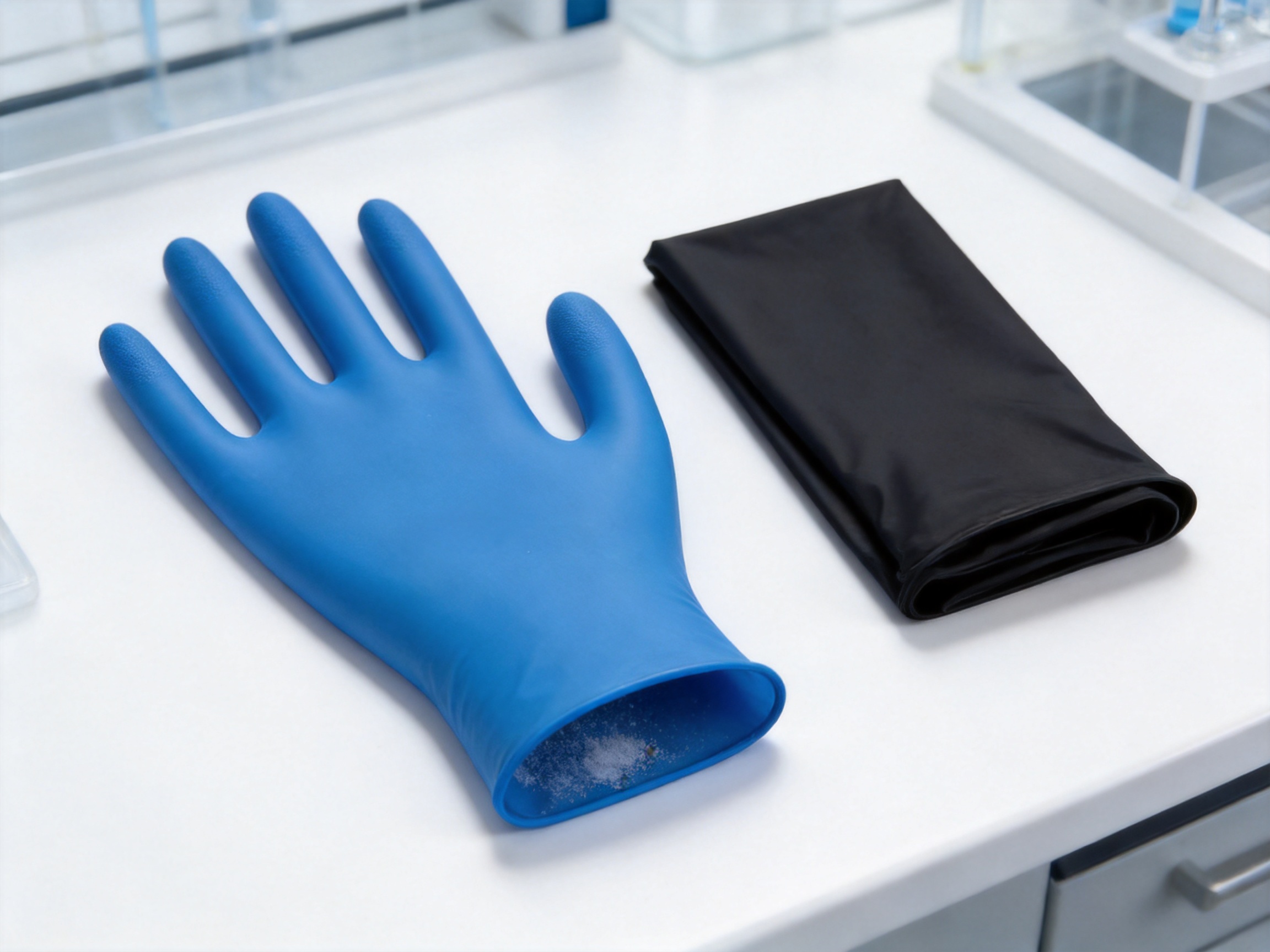 9-Inch L Biosafety Protection Powdered Nitrile Gloves: Reliable Barrier Performance for Medical, Industrial, and Laboratory Use