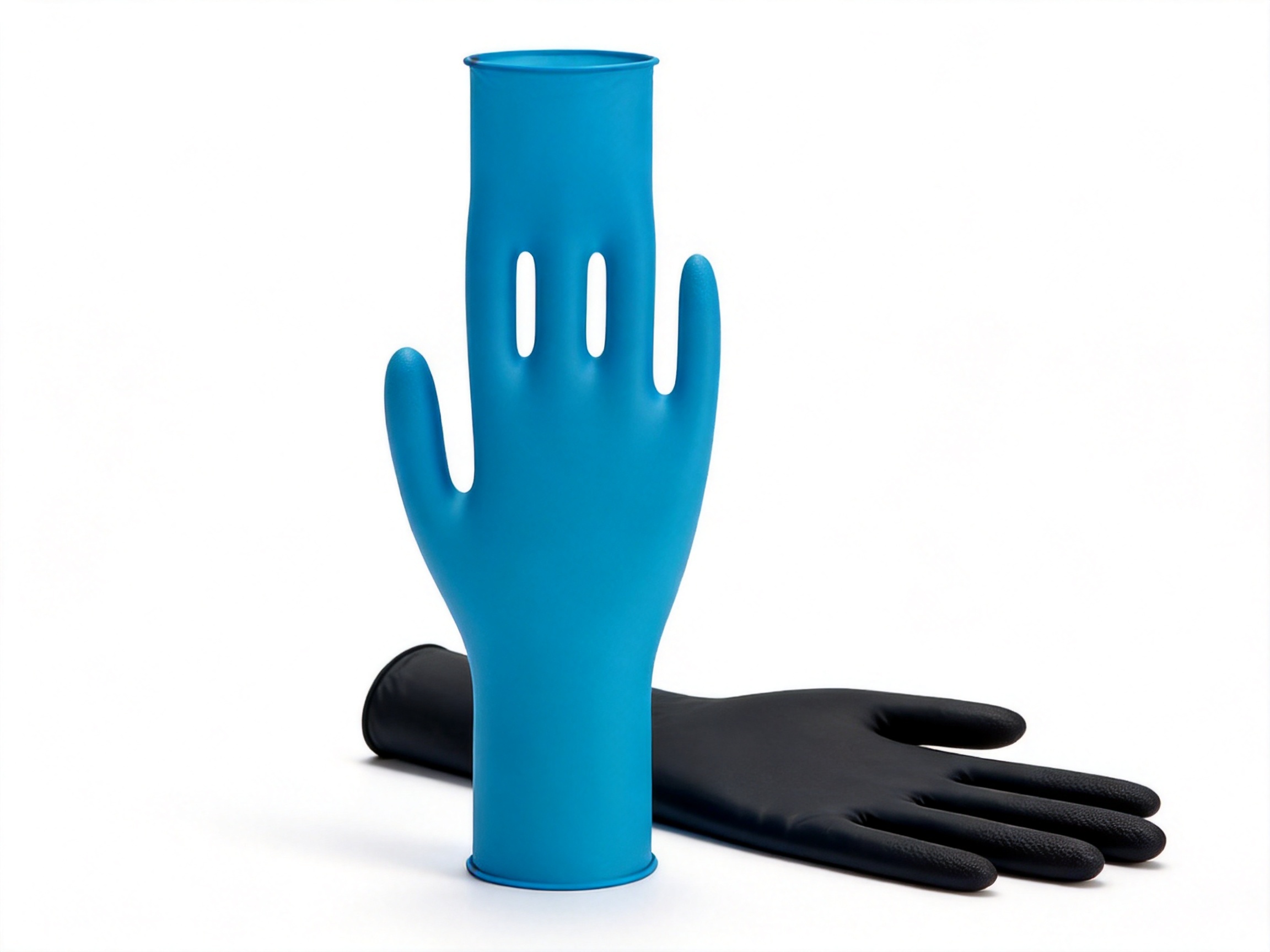 12-Inch L Medical Fingertip-Textured Nitrile Gloves: Extended Protection, Reliable Grip, and Production Excellence
